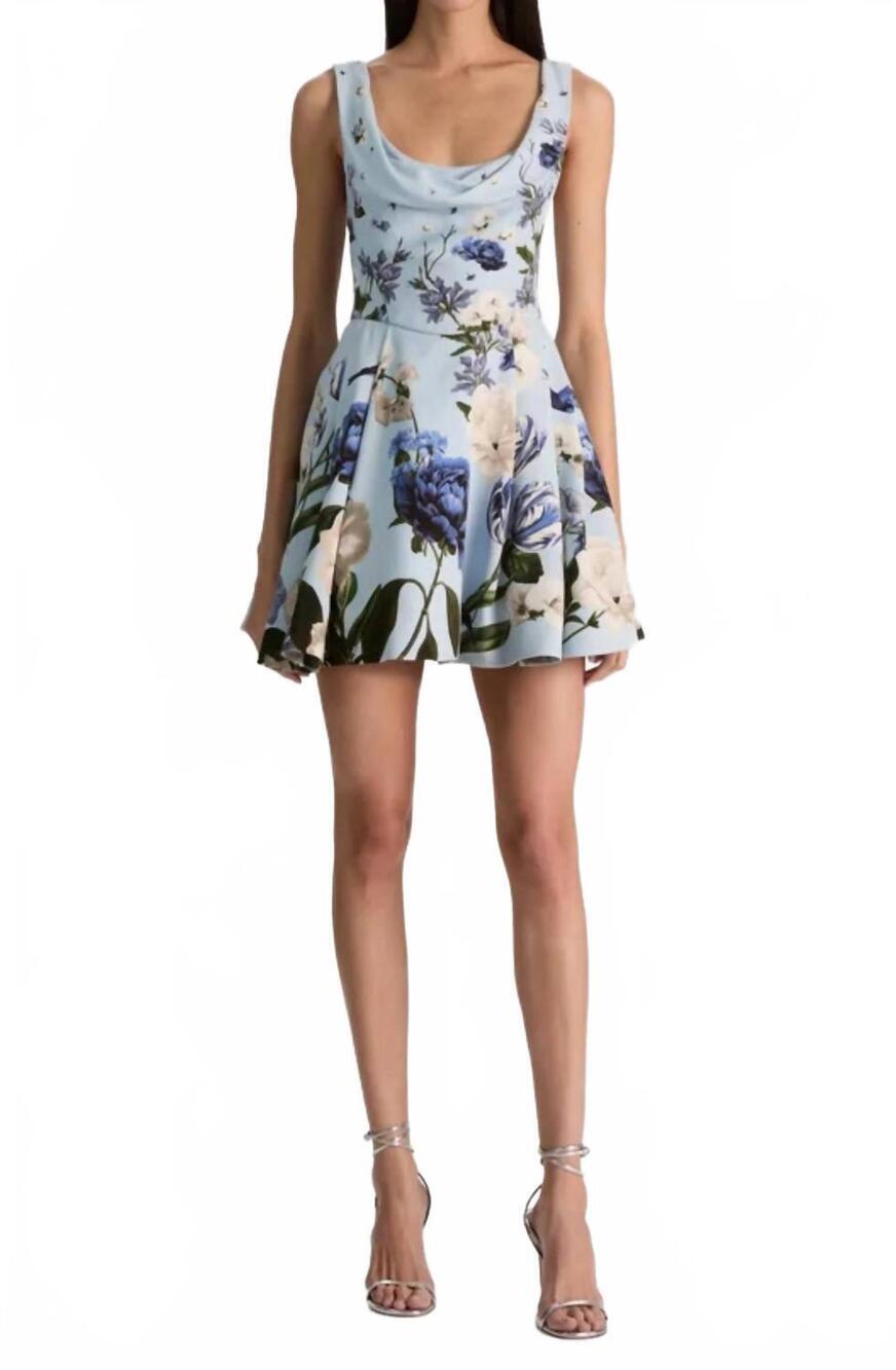 NEW ALICE + OLIVIA estrella mini dress in fly away